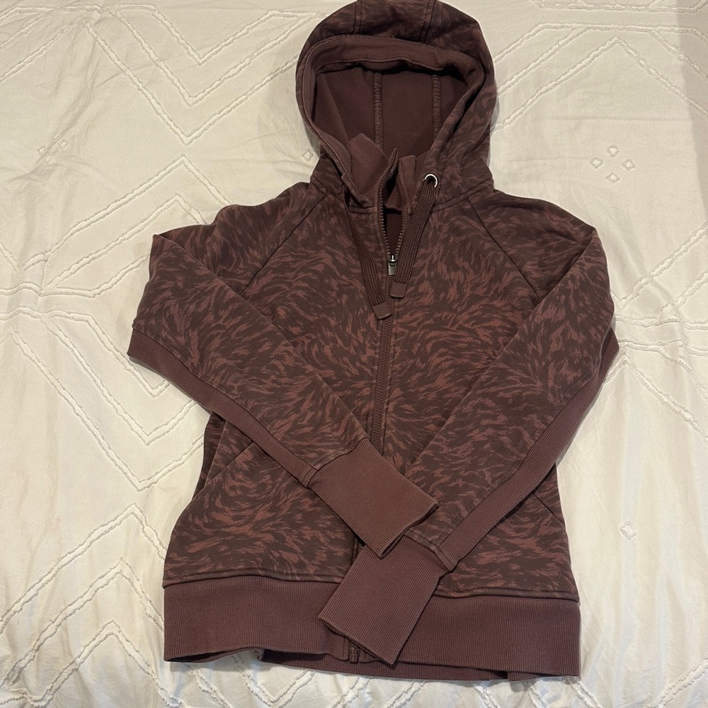 Pink Patterned Athleta Hoodie XS